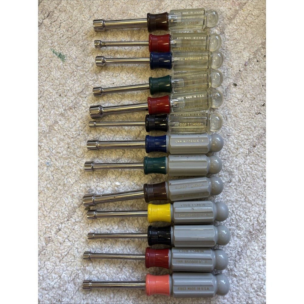 Craftsman Set Of 13 SAE Metric nut drivers USA